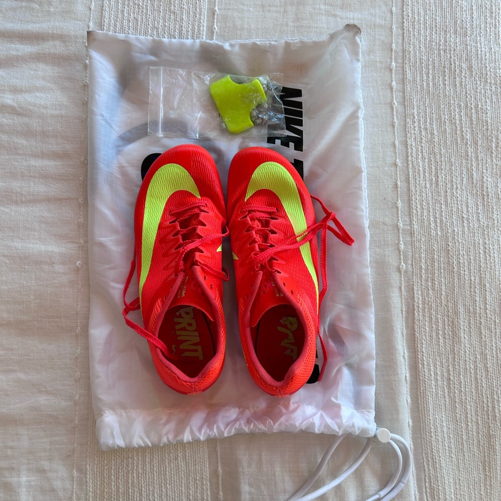 Nike Bright Red and Neon Yellow Sneakers